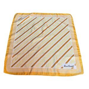 Marie Chantal Vintage Yellow Striped Square Neck Scarf